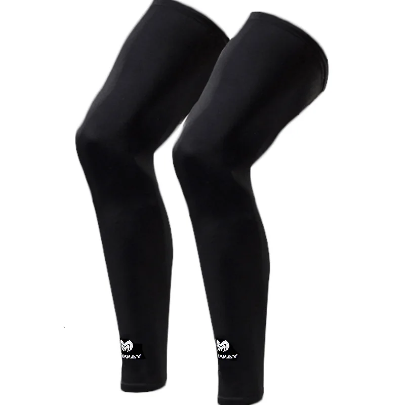 1 пара дышащие Компрессионные рукава для ног баскетбол футбол Велоспорт длинные