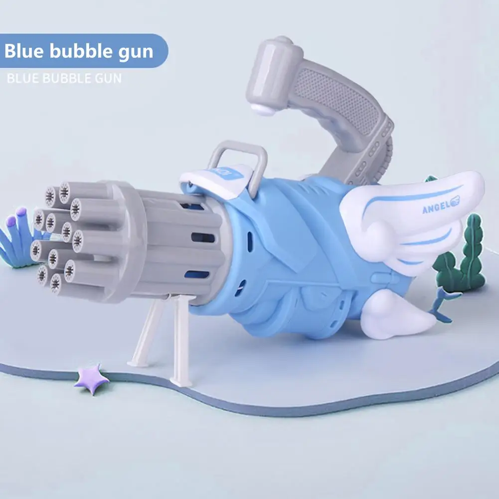 

Электрическая пузырчатая машина Gatling, автоматическая пузырчатая машина с 12 отверстиями, Детская уличная игрушка, летний пистолет для мыльн...