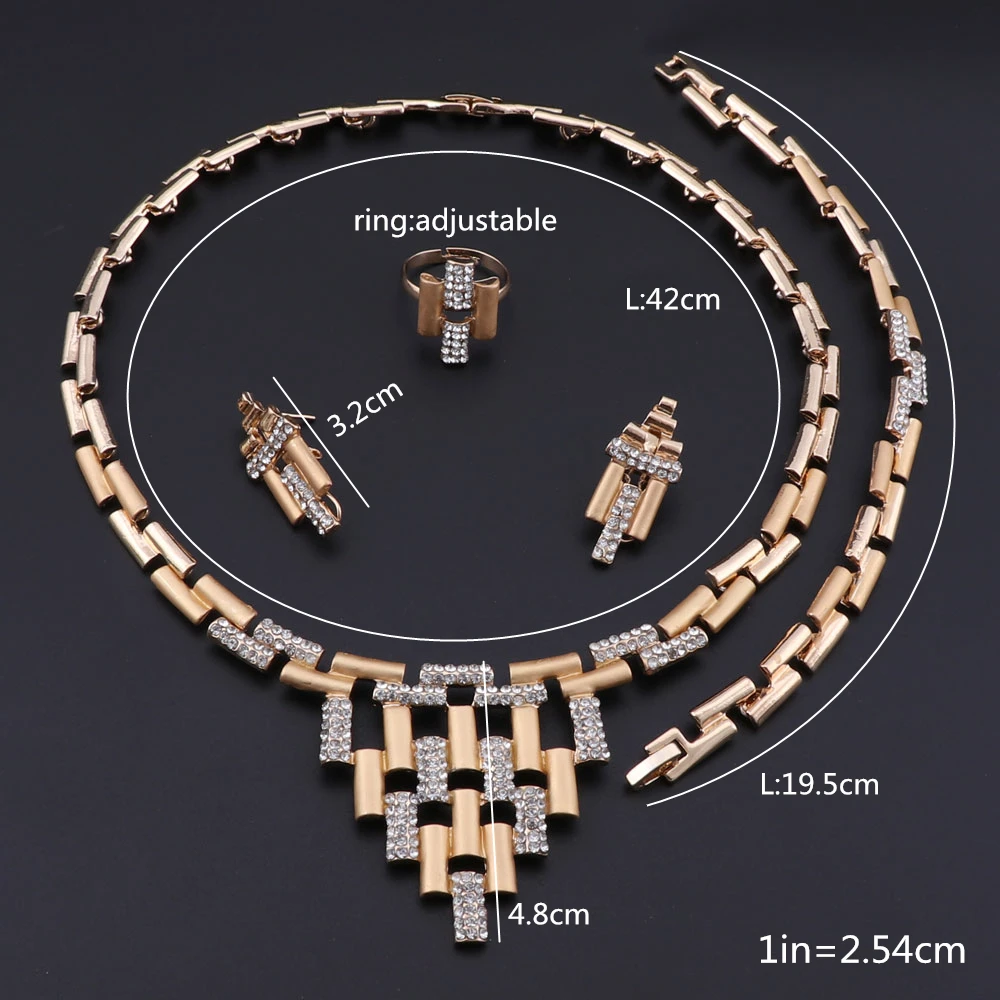 Комплект из колье серёг кольца и браслета | Украшения аксессуары