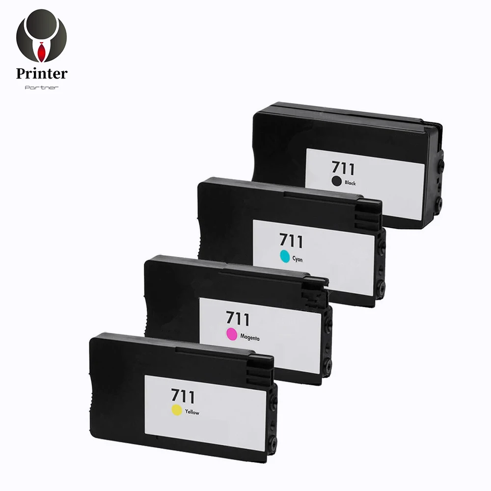 

Printer-Partner premuim replacement cartridge ink compatible 711 711xl CZ133A CZ130Z CZ131A CZ132A for hp designjet T120 T520