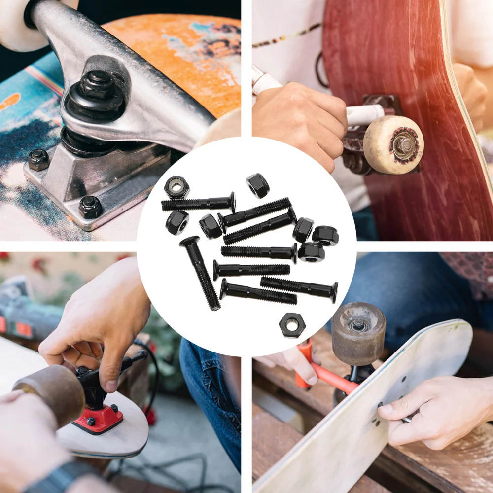 

40 Sets Practical Longboard Mounting Screws Set Skateboard Mounting Bolts Set