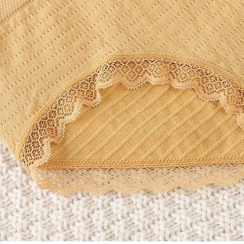 

Women's underwear Bud silk Lace antibacterial graphene briefs lingerie female breathable Girls panties ladies underpants