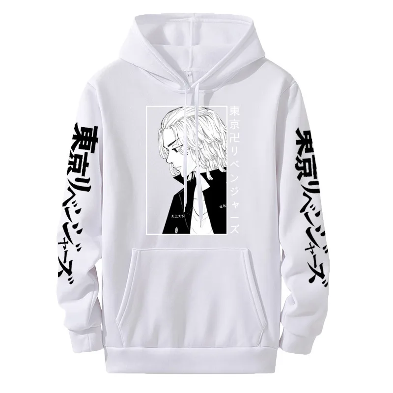 

Tokyo Swastika Revengers Series Hoodies Manjiro Sano Figures Men/Women's Anime Pullover Printed Fashion Casual Hooded Sweater