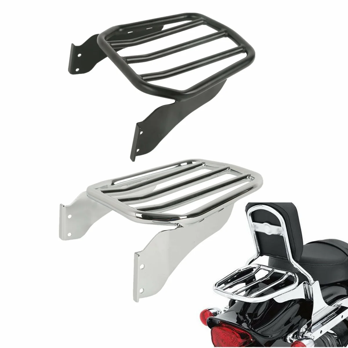 Спортивный багажный стеллаж для мотоциклистов Harley Softail 2006-2017 Fat Boy FLSTF Springer ночной
