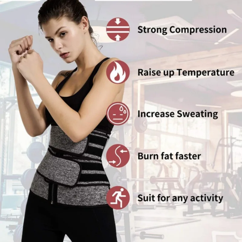 

Waist Trainer Corset Sweat Belt For Women Weight Loss Compression Trimmer Workout Fitness