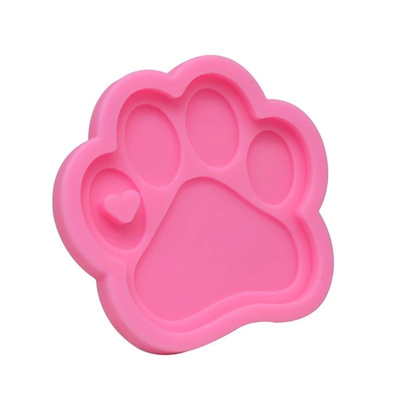 

Crystal Epoxy Resin Mold Bear Paw Keychain Casting Silicone Mould DIY Crafts Jewelry Pendant Making Tools