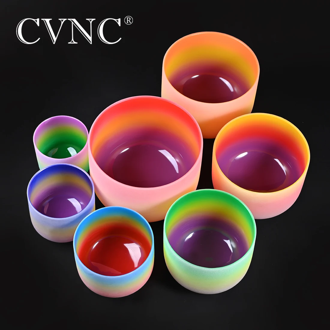 Набор из 7 предметов Матовый Кварцевый Поющий набор CVNC 8 14 дюймов|Колокольчики и