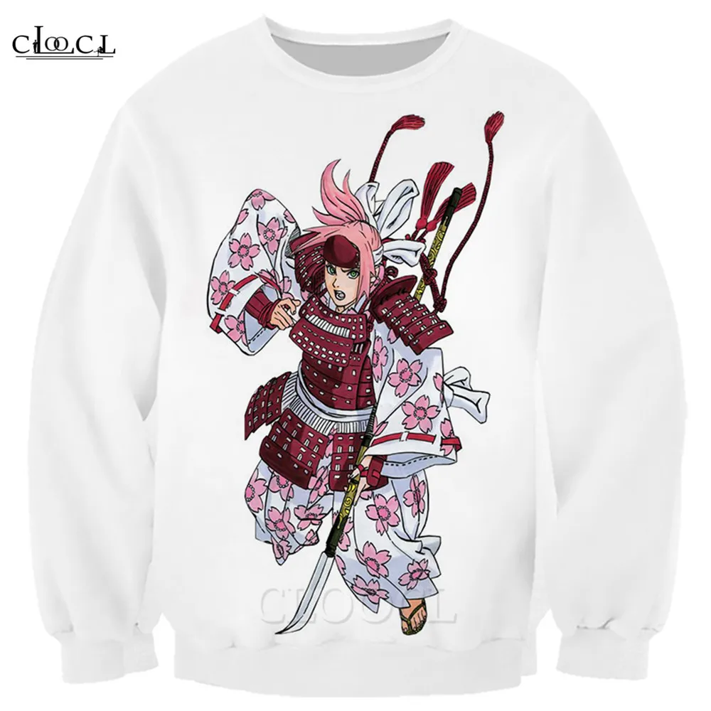 Толстовки CLOOCL Сакура Самурай 3D графика самурайская культура пуловеры