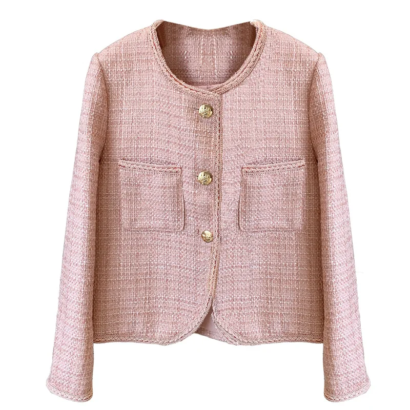

Xiaoxiang jacket 2021 new autumn and winter all-match temperament elegant ladies short light ripe blouse