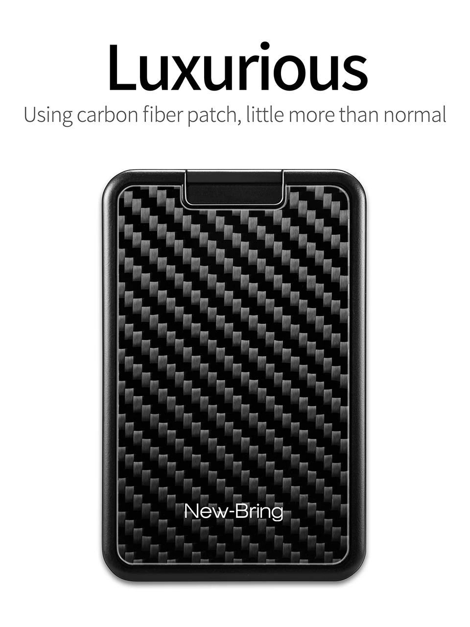 NewBring Slide Wallet RFID Блокировка углеродного волокна Кредитная ID держатель для карт для мужчин женщин мужской женский карта деньги минималистичный кошелек