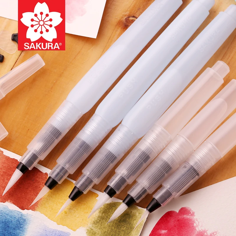 

Сакура акварель туфли на плоской подошве с круглым носком, не касайтесь кончиком набор мягких ручек-кистей кисточек для рисования акварель...