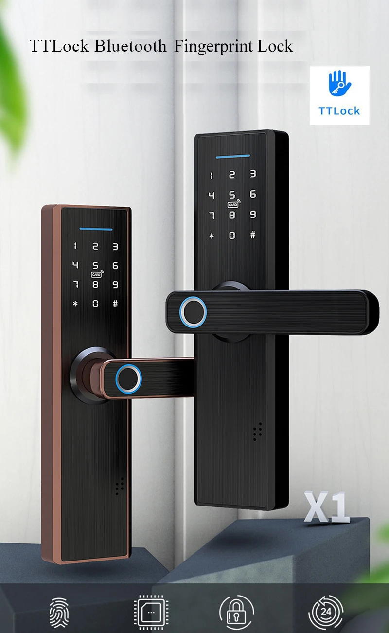 TTLock APP remote control Умный Замок работающий по отпечатку пальца поддержка пароля IC card