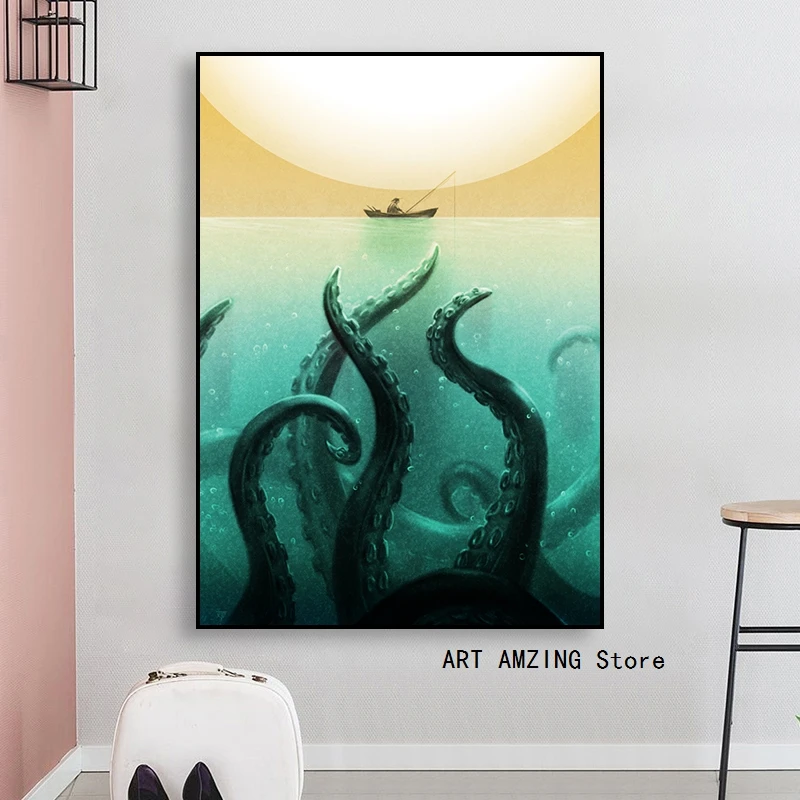 Абстрактная картина с изображением морского дна украшение для дома ножки