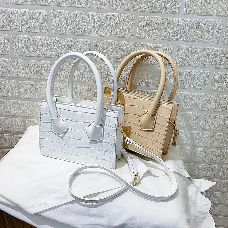 

Women Crossbody Bags Stone Pattern Shoulder Bag Solid Color Hand Bag Lady Retro Small Handbag And Purse Women Pack 2020