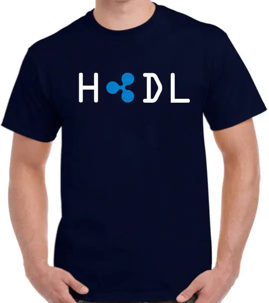 RIPPLE HODL Crypto currency Blockchain Coin tshirt Logo Ether bitcoin xrp btc 100% cotton tee shirt tops wholesale |