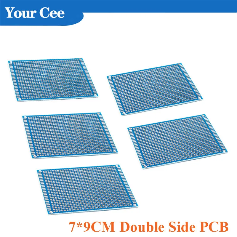 5 шт./лот 7x9 см двухсторонняя Прототипная печатная плата 7*9 универсальная