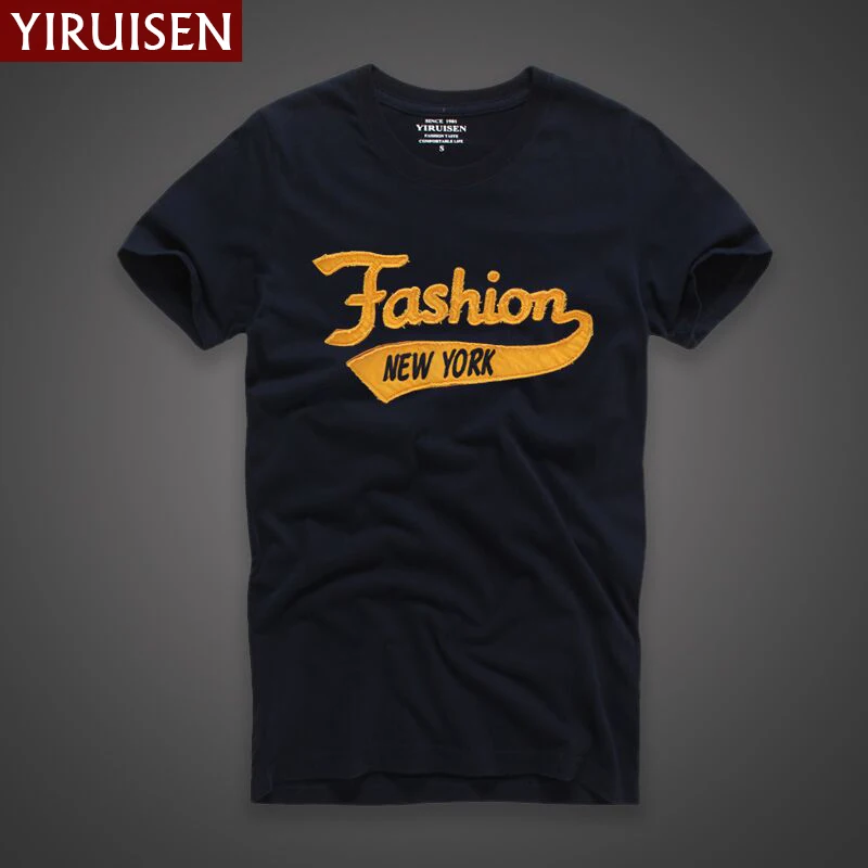 YIRUISEN брендовая летняя 100% хлопковая Повседневная Удобная футболка с круглым