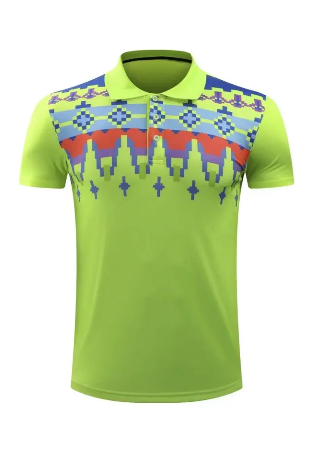 211 green Professional team game custom Quick dry Badminton shirt Men/Women, Tennis t-shirts,sports golf Polo shirt, pingpong t-shirt - Цвет: 211 green
