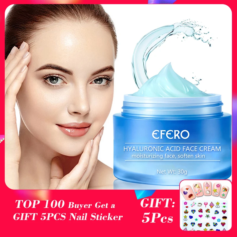 EFERO Hyaluronic Acid Essence Serum Vitamina C Whitening Moisturizing Face Cream Shrink Pore Remove Fine Lines Skin Care 30g