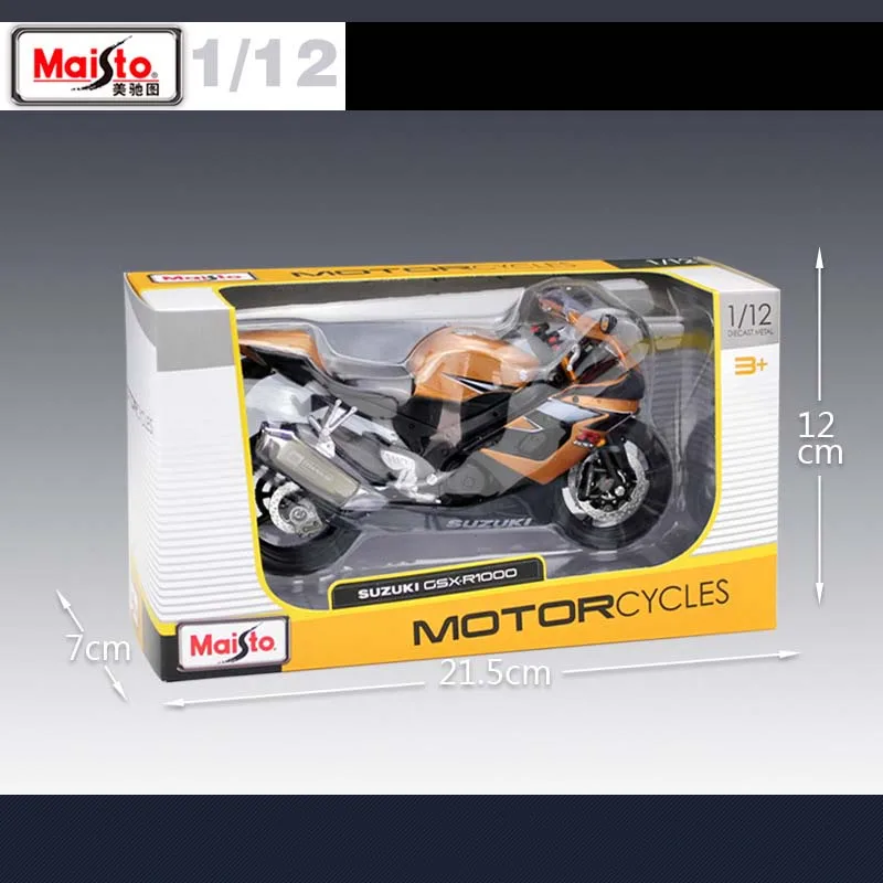 Модель мотоцикла Maisto 1:12 Suzuki GSX-R1000 GSXR литый под давлением металлический велосипед
