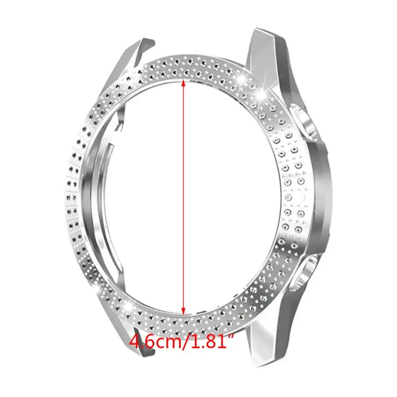 

Shiny Artificial Diamond Hard PC Case Full Screen Protection Cover for Huawei Watch GT2 46mm Accessories