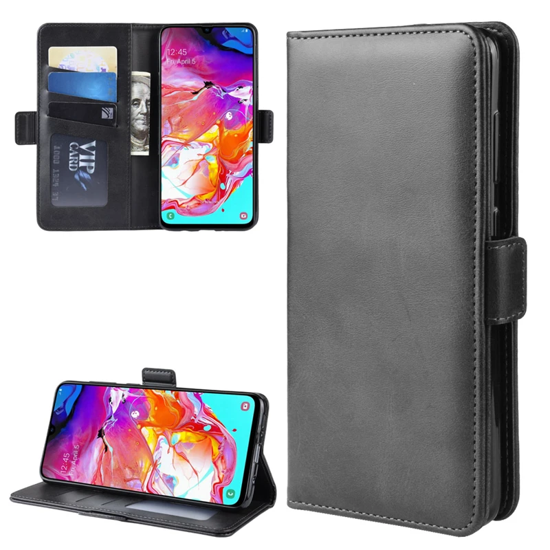 

Case For Samsung A70 Leather Wallet Flip Cover Vintage Magnet Phone Case For Galaxy A70 Coque