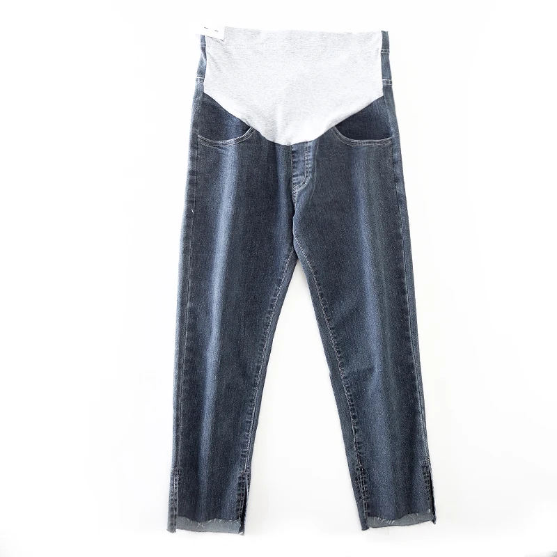 1846 # Осенние эластичные джинсовые облегающие джинсы для беременных регулируемые