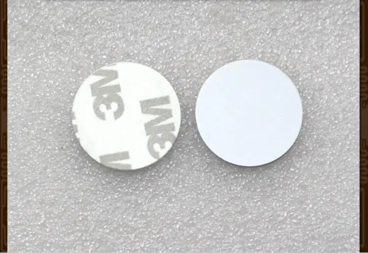 

200PCS 125khz pvc TK4100 ID card RFID PVC coin card ID smart card diameter 20MM With adhesive
