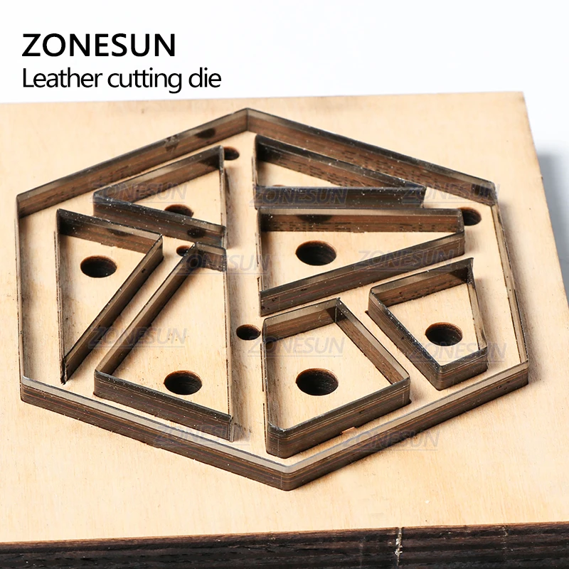ZONESUN кожаный Tangram Подгонянный цветочный Режущий инструмент для рукоделия