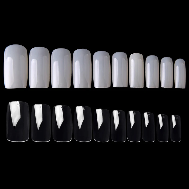 

500Pcs False Nail Tips Short Acrylic Art Full Cover Fake Nail 10 Sizes Press On Nails Manicure Extention