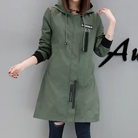 winter hoodies cardigan army green outerwear women 2018 coat long sleeve casual loose long wind breaker baseball uniform jacket