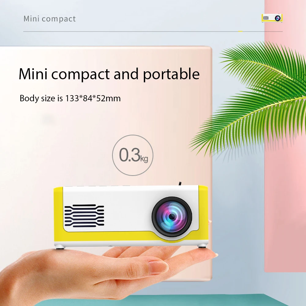 

1800 Lumens Mini Projector Home 1080P Portable LED Projector LCD Display Technology for Entertainm Conference System