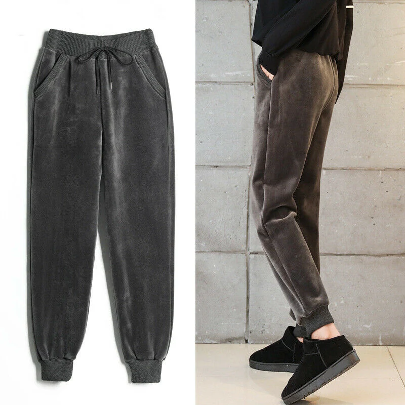 Для женщин и девушек теплые штаны брюки тонкие спортивные на каждый день для