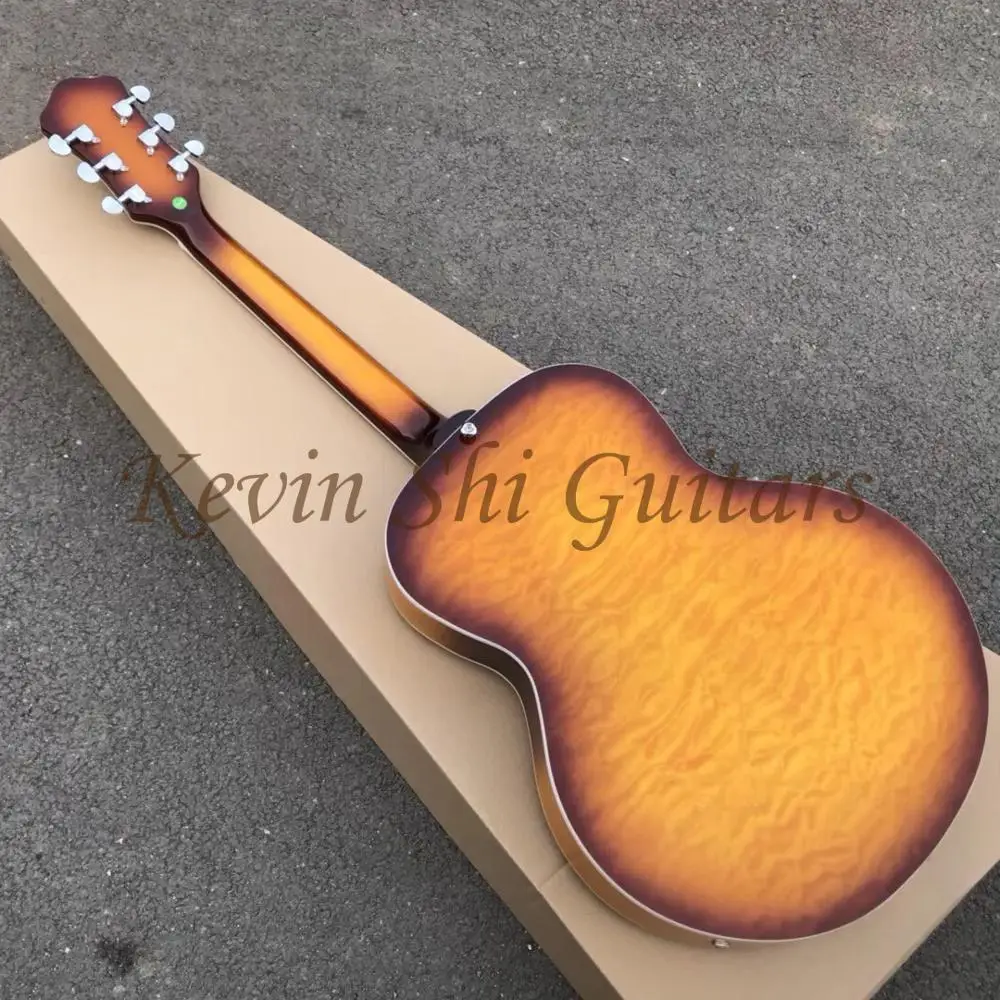 Винтажная хромированная металлическая мини гитара Sunburst Hofner резонаторная