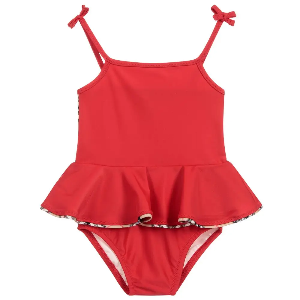 Детский слитный купальник в клетку 80 150 см|Купальные костюмы| |