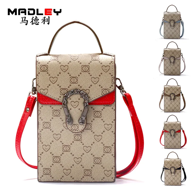 

Printed Women Shoulder Bags Female Square Wallet PU Leather Handbag Vintage Ladies Crossbody Pouch Cell Phone Pocket bolso mujer