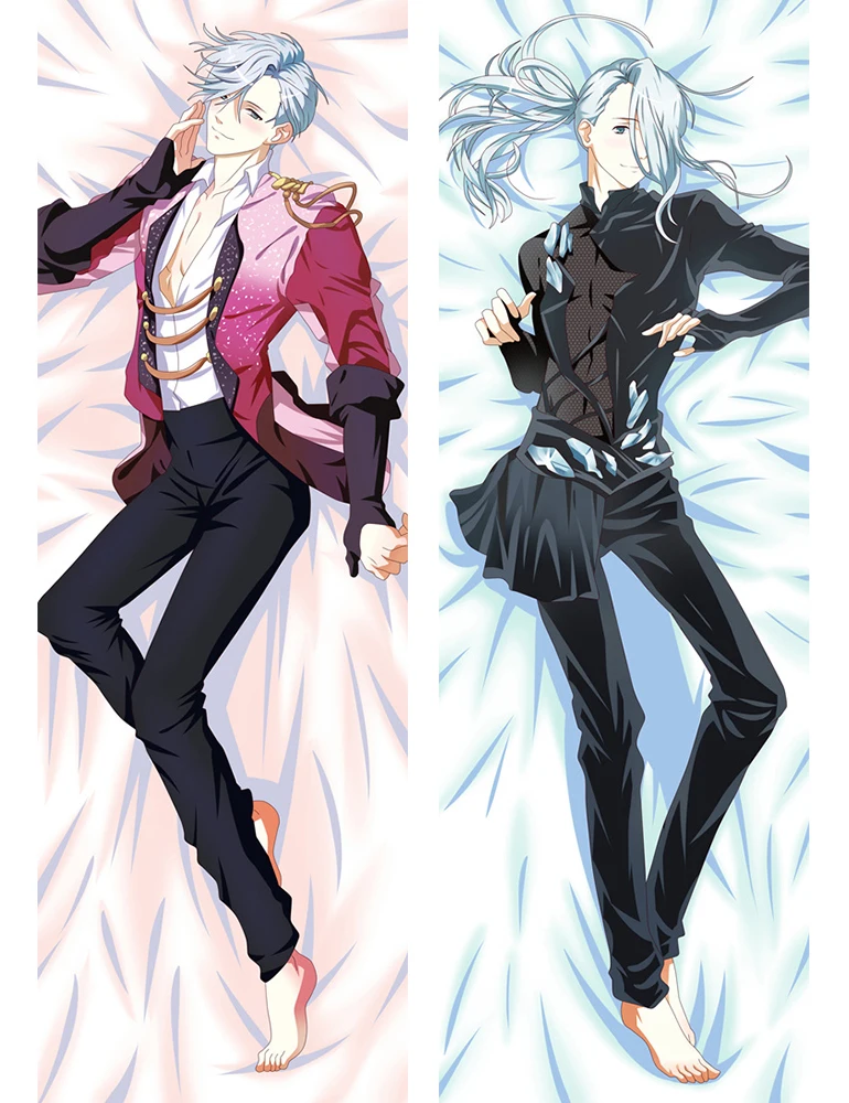 

Anime YURI!!! on ICE Victor Nikiforov Dakimakura Hugging Body Pillowcase Yuri Katsuki BL Male Peachskin Pillow Cover Case