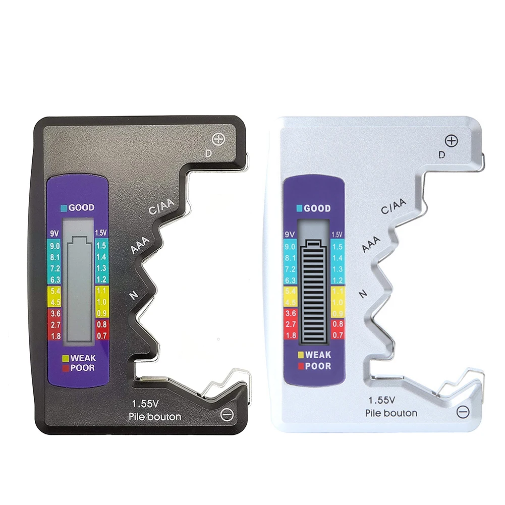 Цифровой тестер батарей универсальный с ЖК-дисплеем AA5 AAA7N 1 5 в 9 В кнопочный