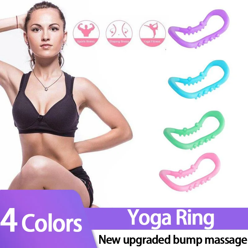 Yoga circle Pilates fascia stretch muscle relaxation thigh abdomen and leg exercise acupuncture yoga ring | Спорт и развлечения
