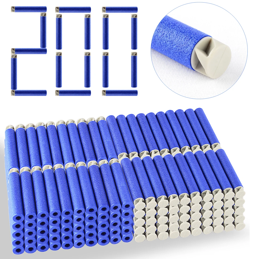 

Hot Sale 200pcs/Lot 13 Colors Soft Bullet Flat Soft Head Foam Bullets for Nerf N-strike Elite Series 7.4c*1.3cm Gift Dropship