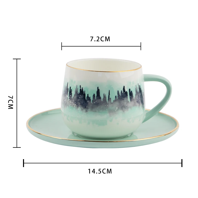

Nordic Portable Coffee Cup Design Creative Decor Ceramic Coffee Cups Fine Bone China Dinner Set Kubek Do Kawy Drinkware BJ50BD