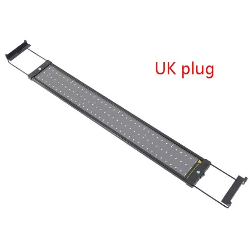 UK Plug 72-94 см аквариумный светодиодный светильник ing светильник для аквариума с выдвижными кронштейнами 90 Белый и 18 синий светодиодный s подходит для аквариума - Цвет: UK Plug