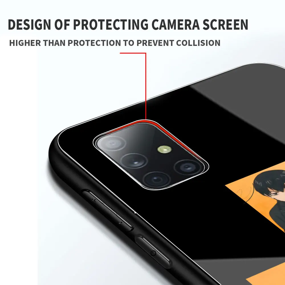 

Haikyuu Love Volleyball Anime Phone Case for Samsung Galaxy A51 A71 A50 A70 A21s A31 A10 A41 A20e A30 A11 Tempered Glass Cover