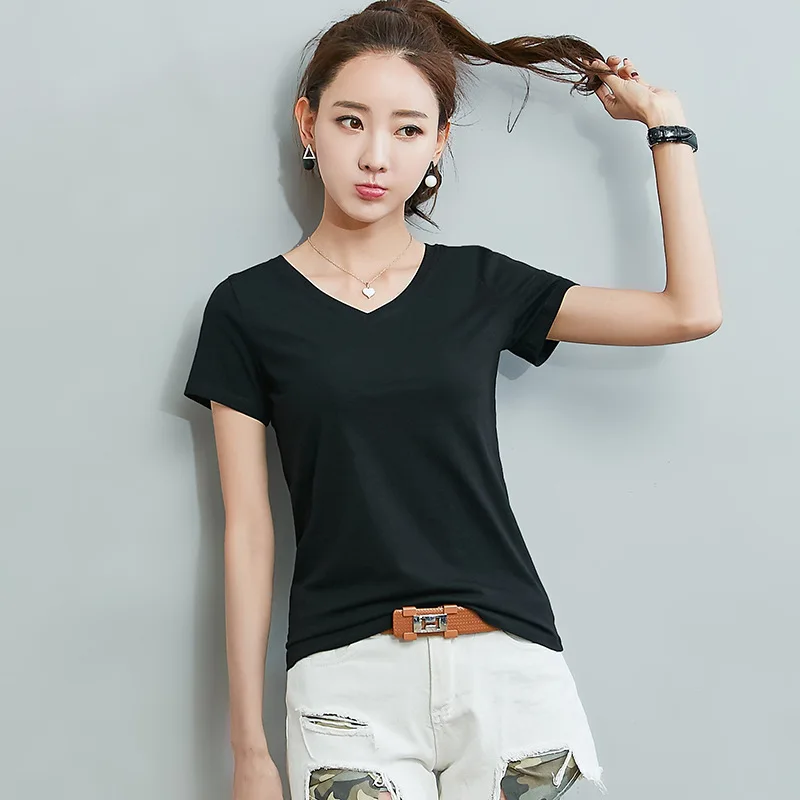 

TOTKR Tattooed Princesses Printed T Shirts Women Casual Slim Tee Short Black