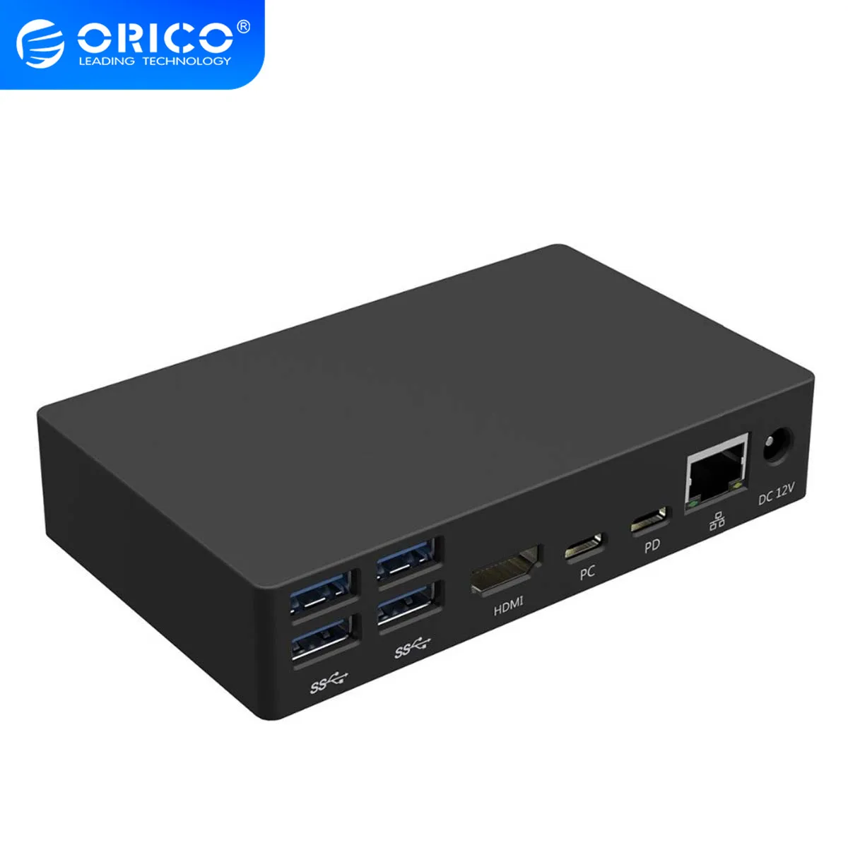 Док-станция ORICO SDB1 универсальная док-станция с 6 USB3.0-A портами и Type-C PD DC 12 В RJ45 HDMI 4K |