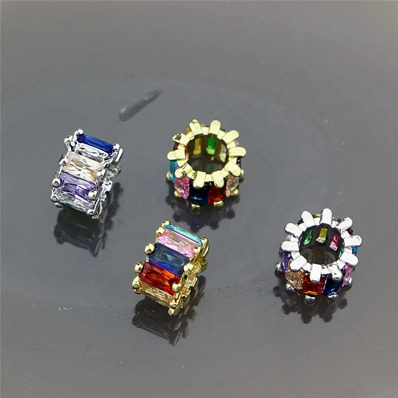 10 мм 15 шт./лот радужные кубические микро бусины ручная работа сделай сам