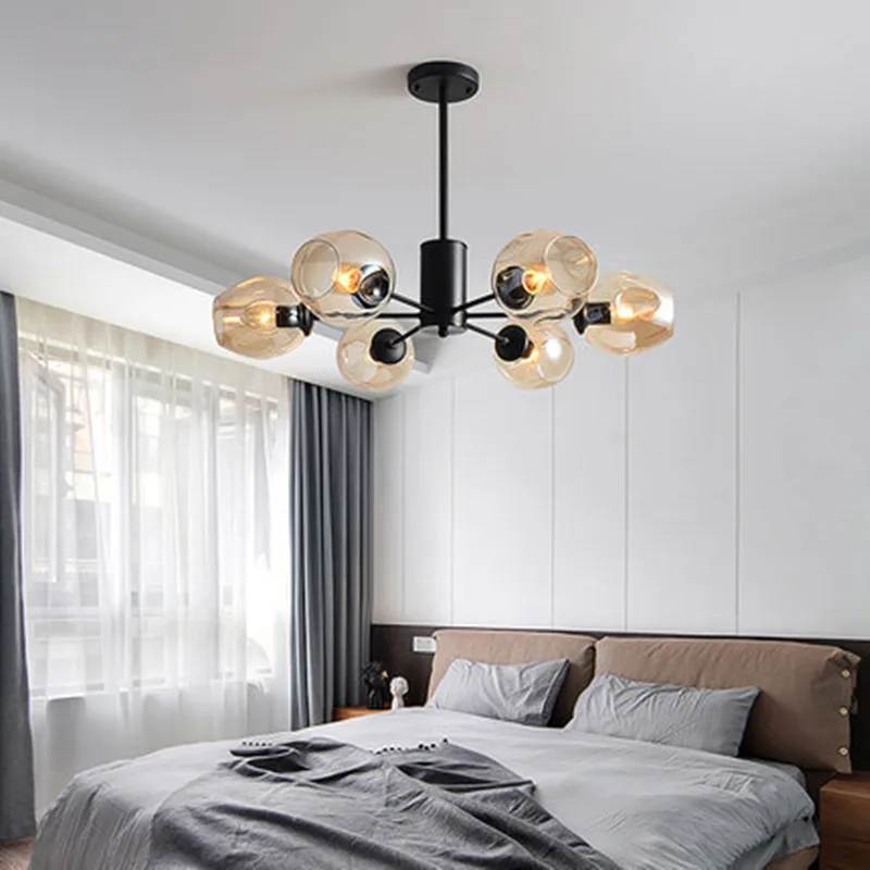 Современные золотые люстры E27 в стиле лофт регулируемая потолочная лампа Эдисона