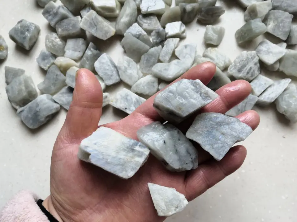 50 г оптом грубые натуральные кристаллы лунного камня радуги | Дом и сад