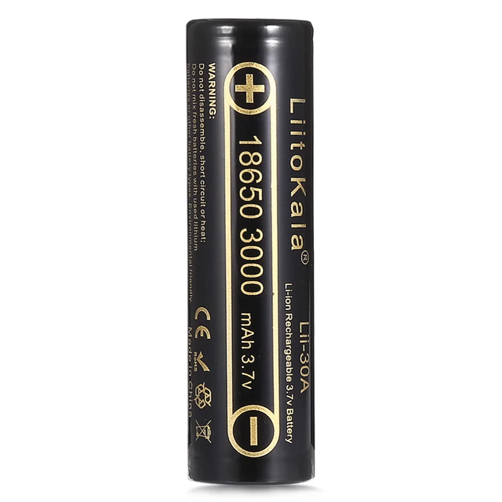 

LiitoKala Lii-30A 18650 18650 3000mah High power discharge Rechargeable battery power high discharge,30A large current