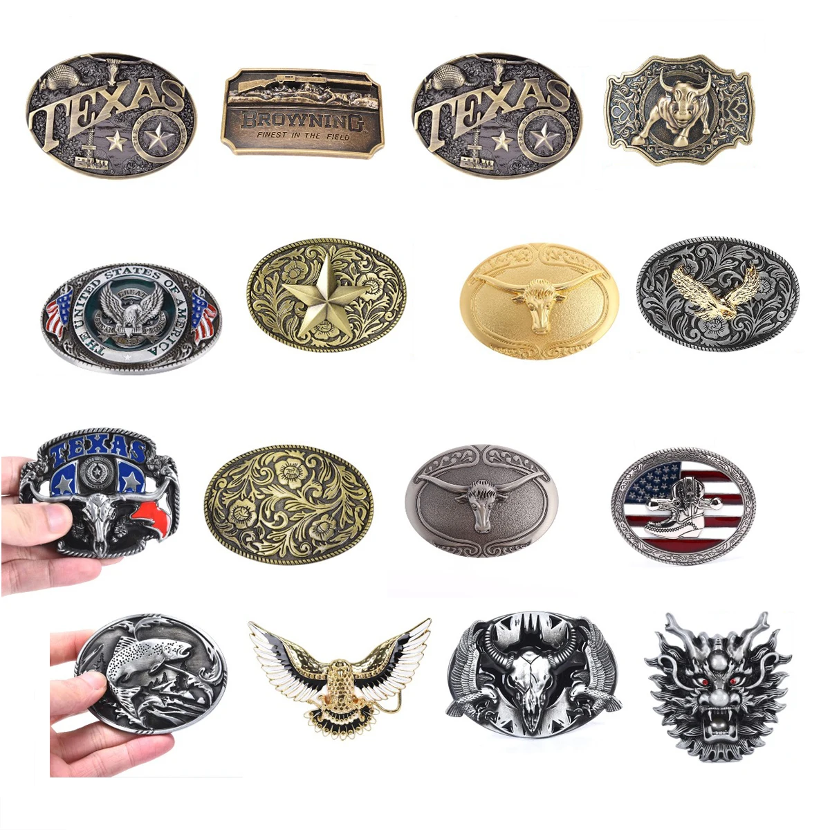 Мужской ремень с золотистой пряжкой пряжка для ремня в западном стиле ковбойский